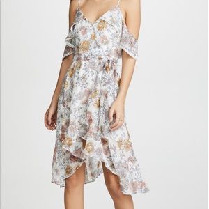 Cold shoulder dress - good for petites! JOA brand